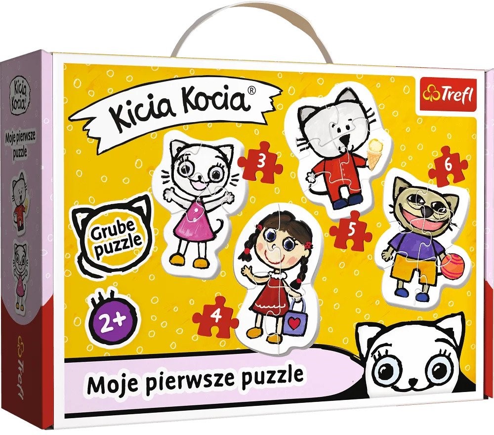 Puzzle pentru bebeluși Trefl 4 în 1 - Pisicuțe fericite