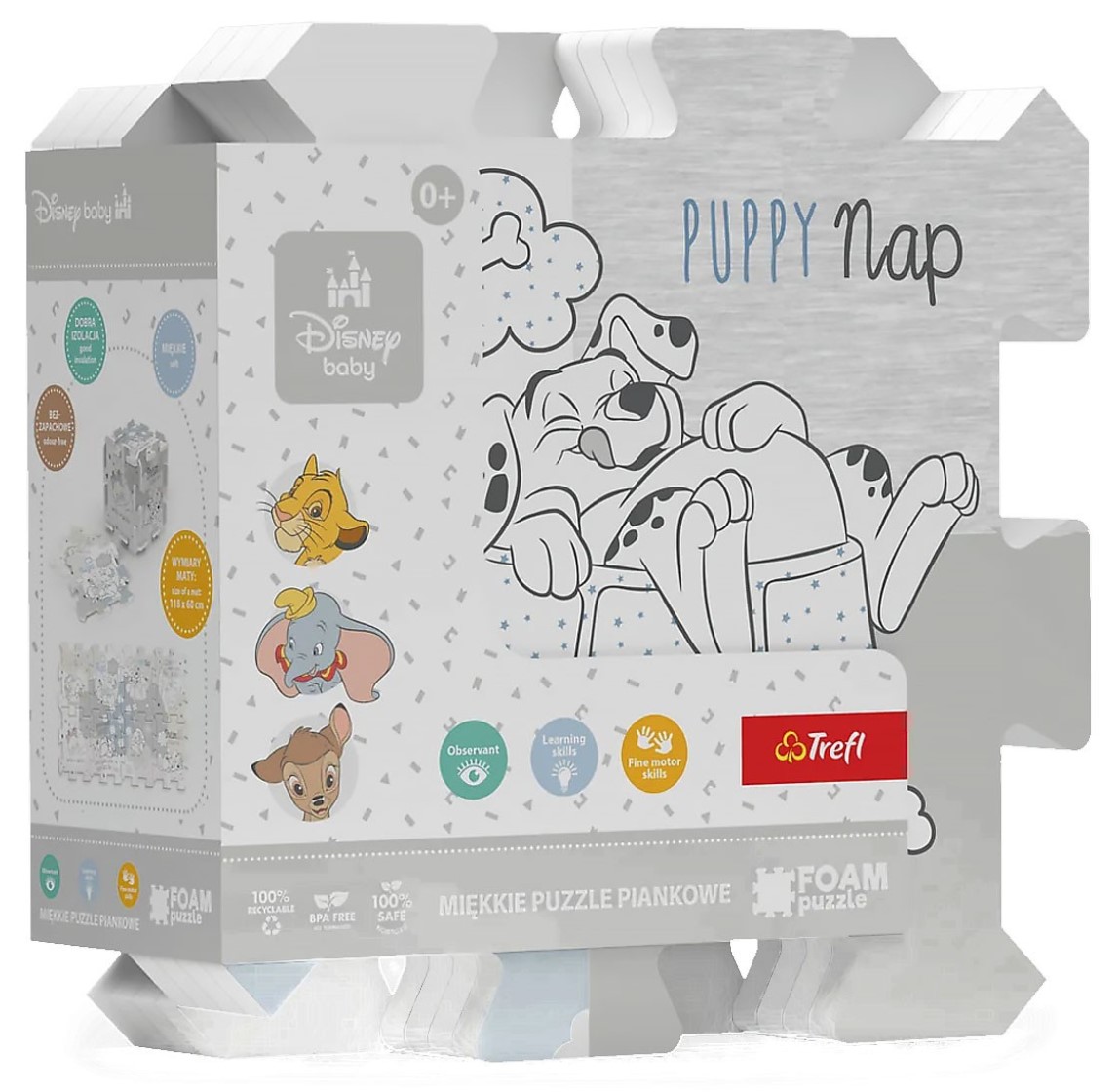 Puzzle de podea pentru bebeluși  Trefl din  8 piese - Bambi și prietenii