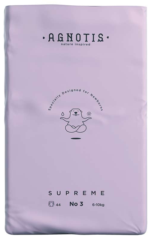 Scutece pentru bebeluși Agnotis - Supreme, Nr. 3, 6-10 kg, 44 bucăți