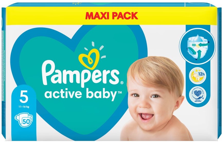 Scutece bebelusi Pampers - Active Baby 5, 50 buc.