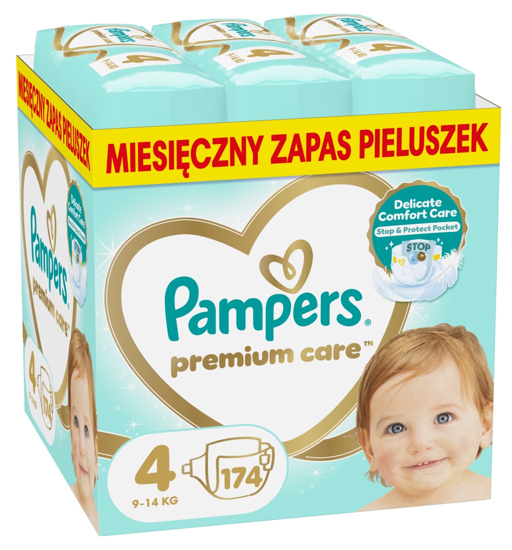 Scutece Premium Care, marimea 4, 9-14kg, 174 bucati, Pampers - imagine 2