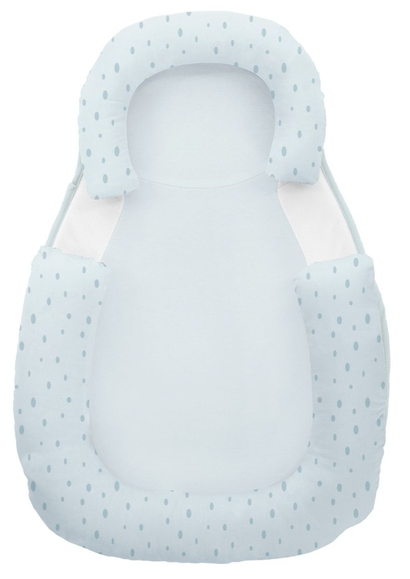 Poziționer pentru bebeluși KikkaBoo cu spumă cu memorie - Dots, albastru