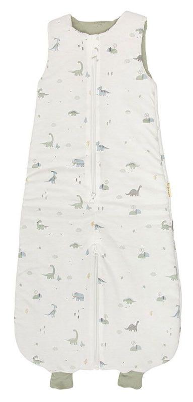 Sac de dormit pentru bebeluși cu picioare Bimbidreams - Trex, 90 cm, Tog 1, 4-24 luni, Alb/Verde