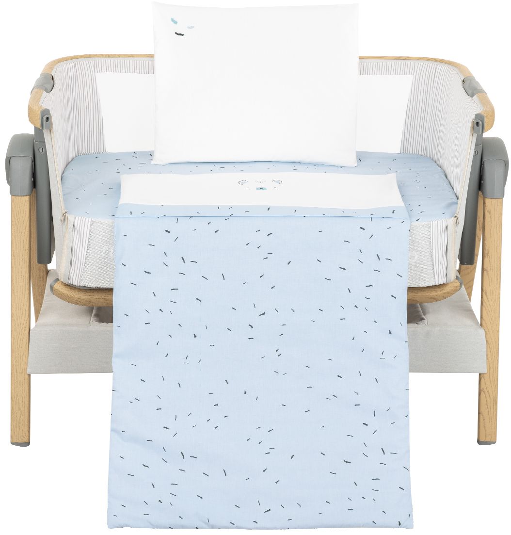 Set de dormit pentru carucior de 5 piese pentru copii  KikkaBoo - Bear with me, Albastru, pentru mini parc de joaca
