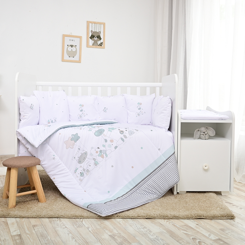 Set de pat pentru bebeluși Lorelli - Trend, Giraffe, alb