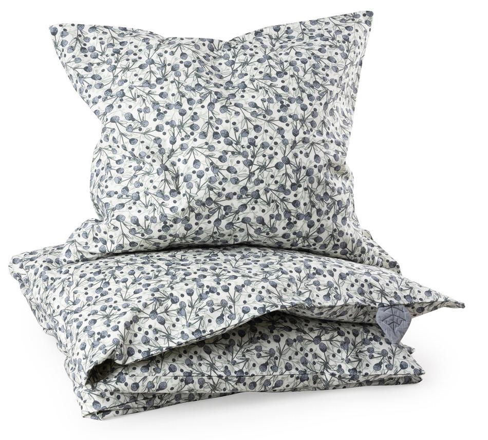 Set lenjerie de pat pentru bebeluși din 2 piese Sebra - Blue Olive, 100 x 70 cm