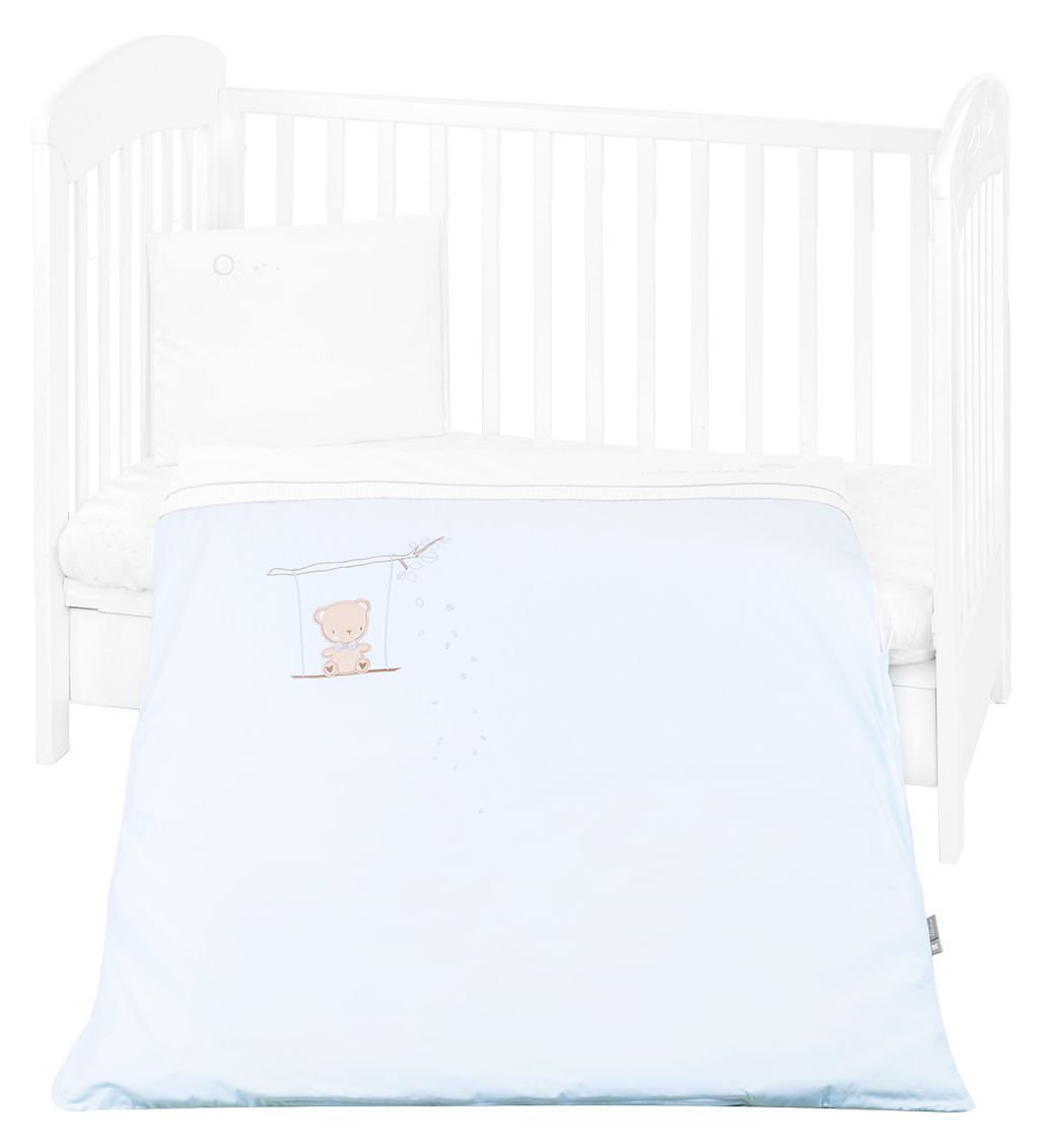 Set lenjerie 3 piese pentru bebeluși KikkaBoo Dream Big - Cu broderie, albastru