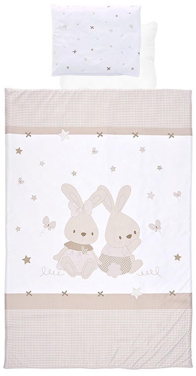 Set de lenjerie pentru bebeluși, 4 piese Lorelli - Honey Bunny, bej