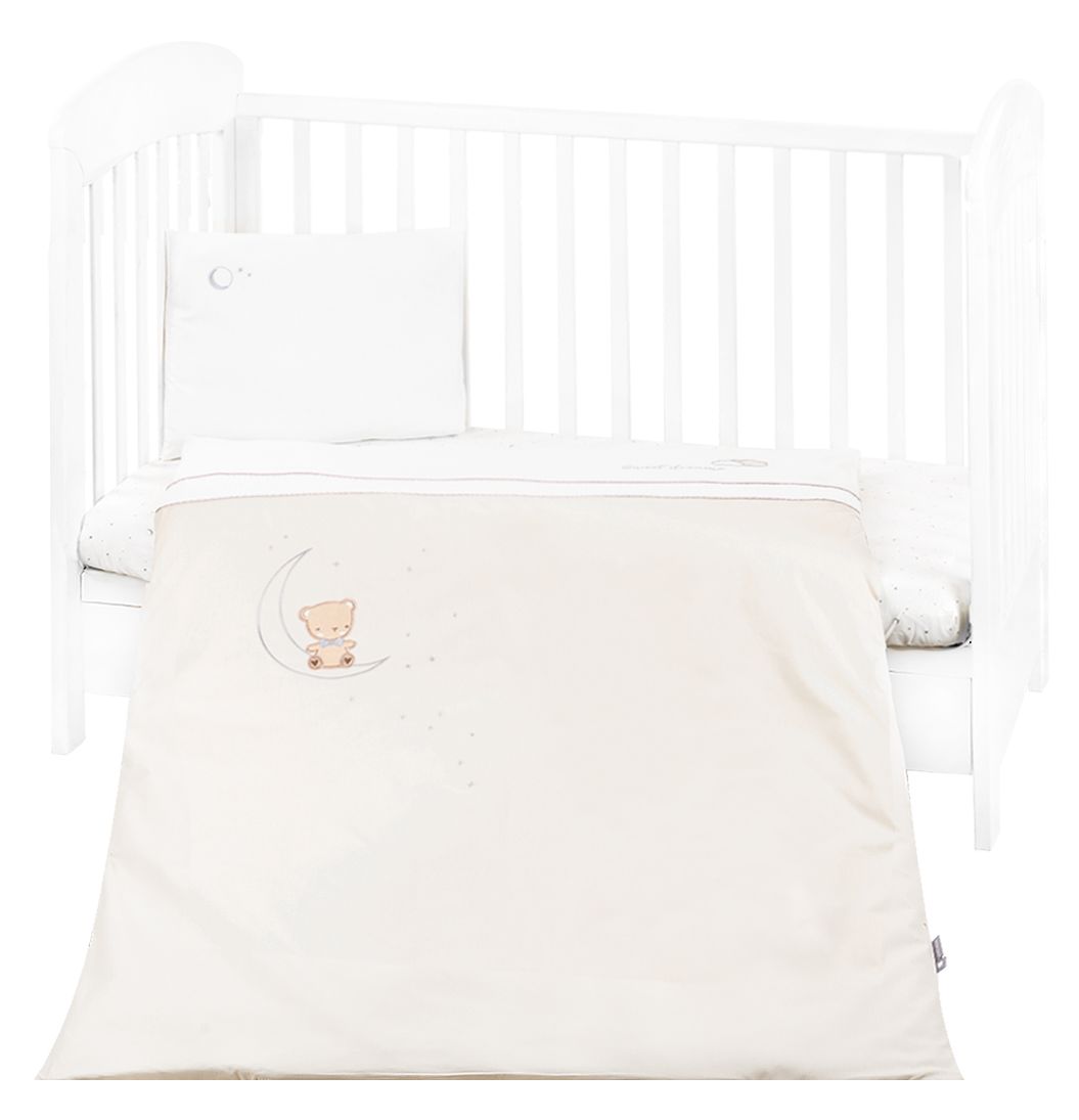 Set lenjerie 5 piese pentru bebeluși  KikkaBoo Dream Big - Cu broderie, bej