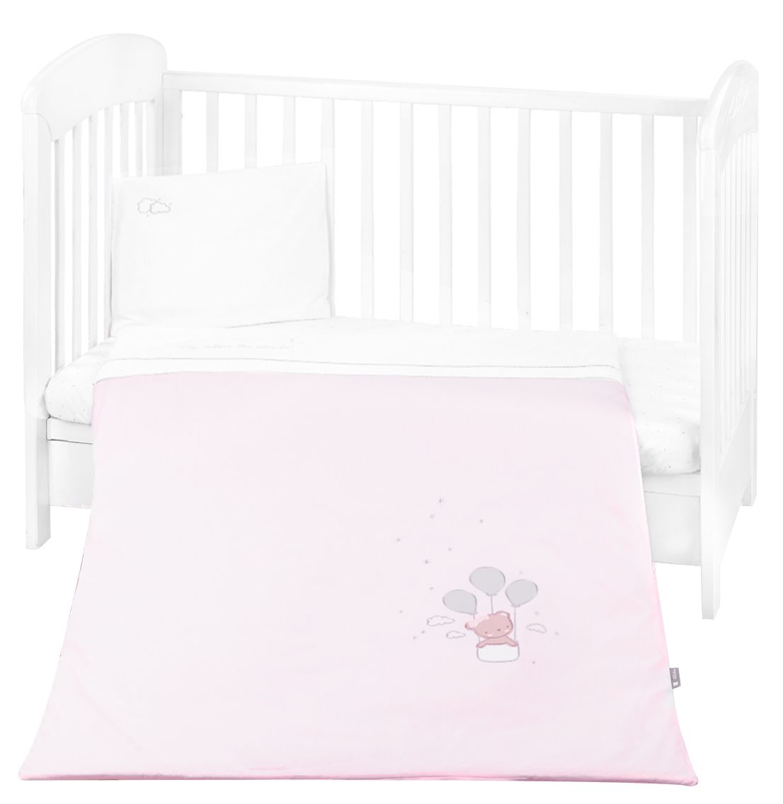 Set lenjerie 5 piese pentru bebeluși  Kikkaboo Dream Big - Cu broderie, roz