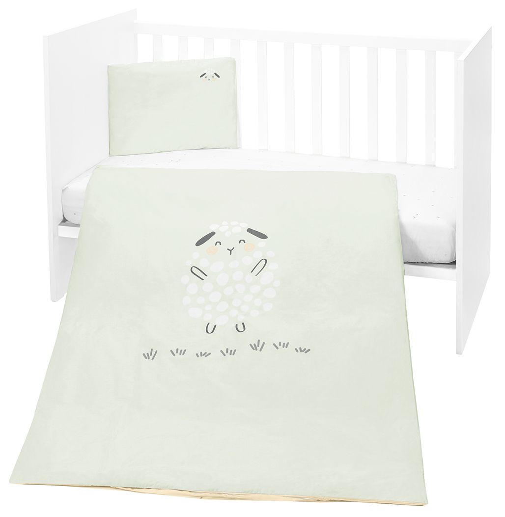 Set de 5 piese de lenjerie de pat pentru copii KikkaBoo - Sleepy Sheep