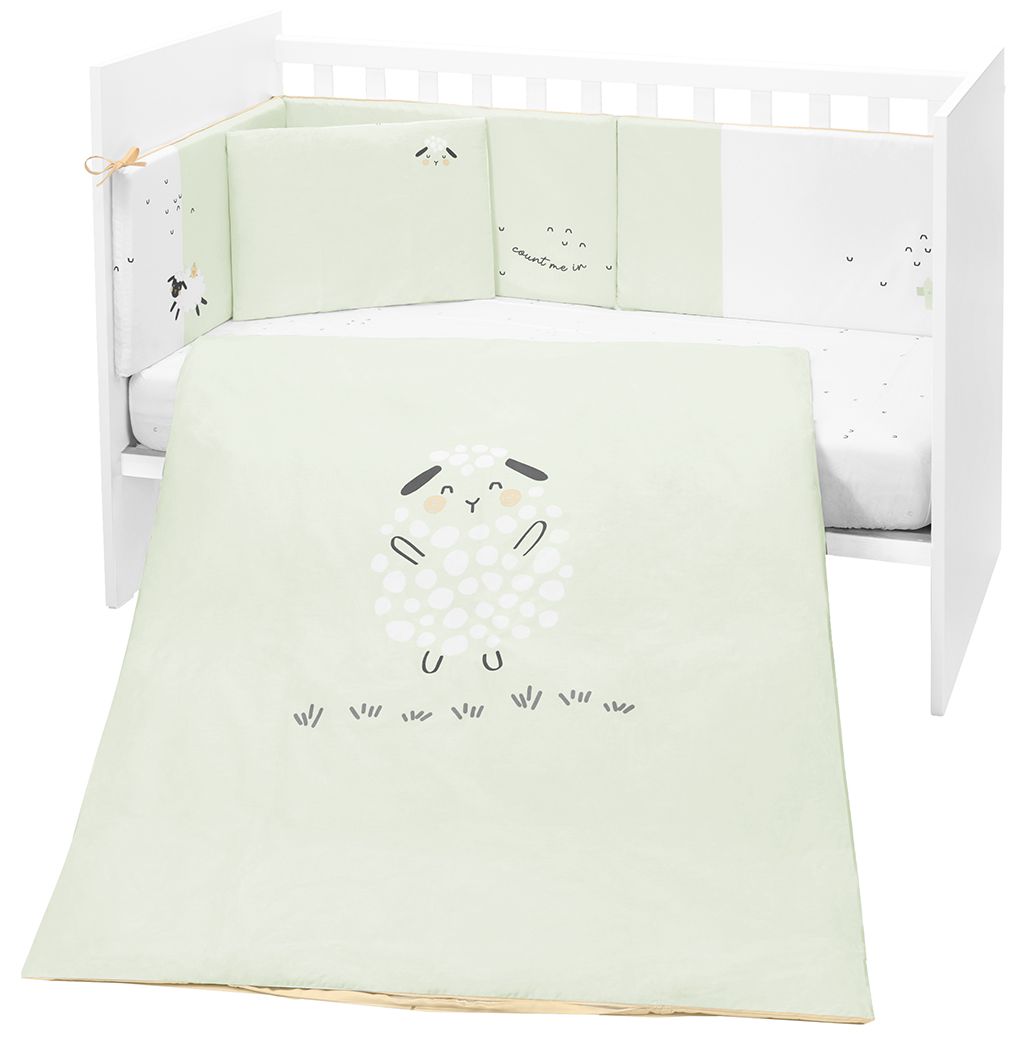 Set dormitor bebeluș din 6 piese KikkaBoo Sleepy Sheep - 70 х 140 cm