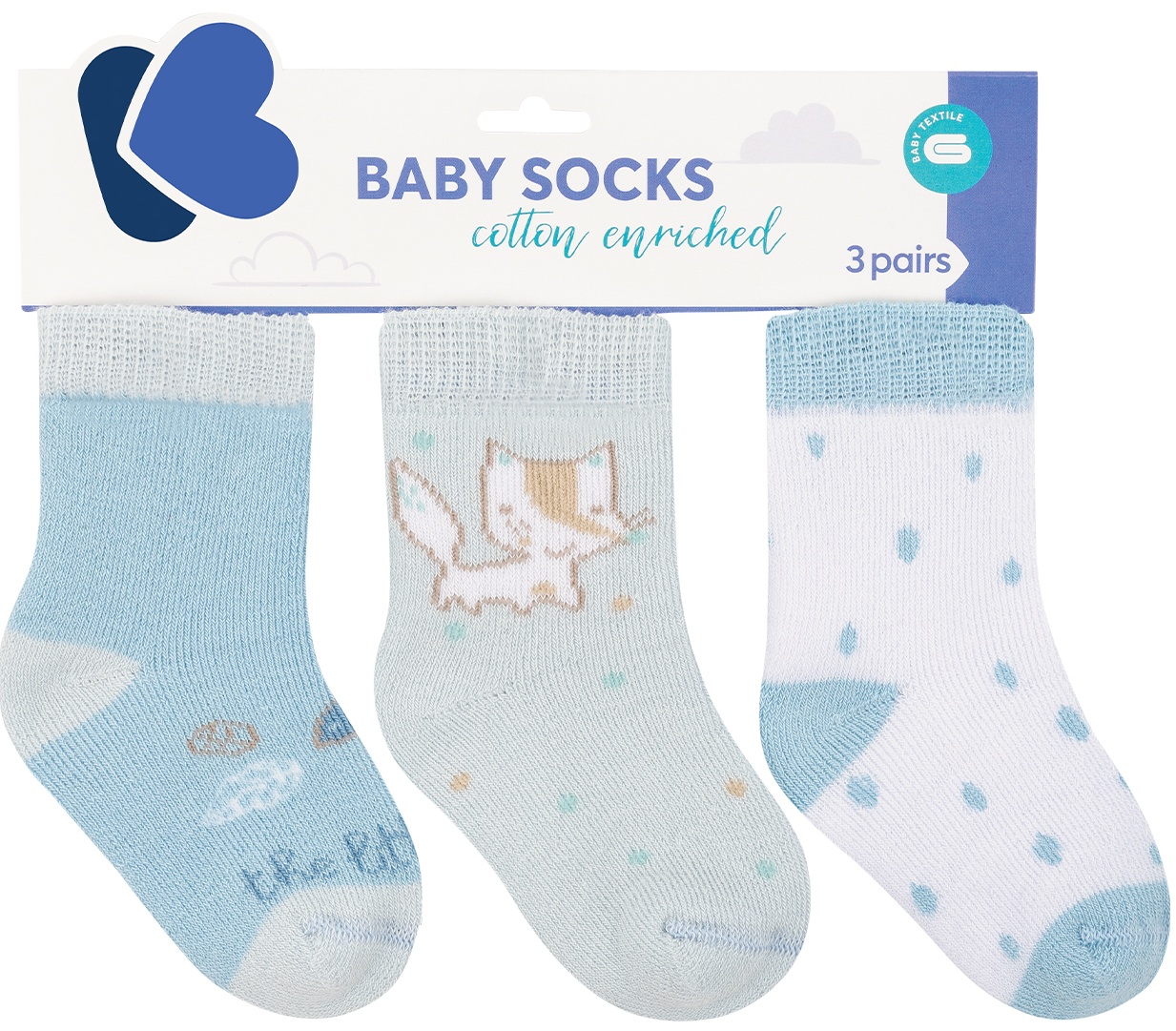 Sosete termice bebelusi Kikka Boo - 2-3 ani, 3 buc., Little Fox