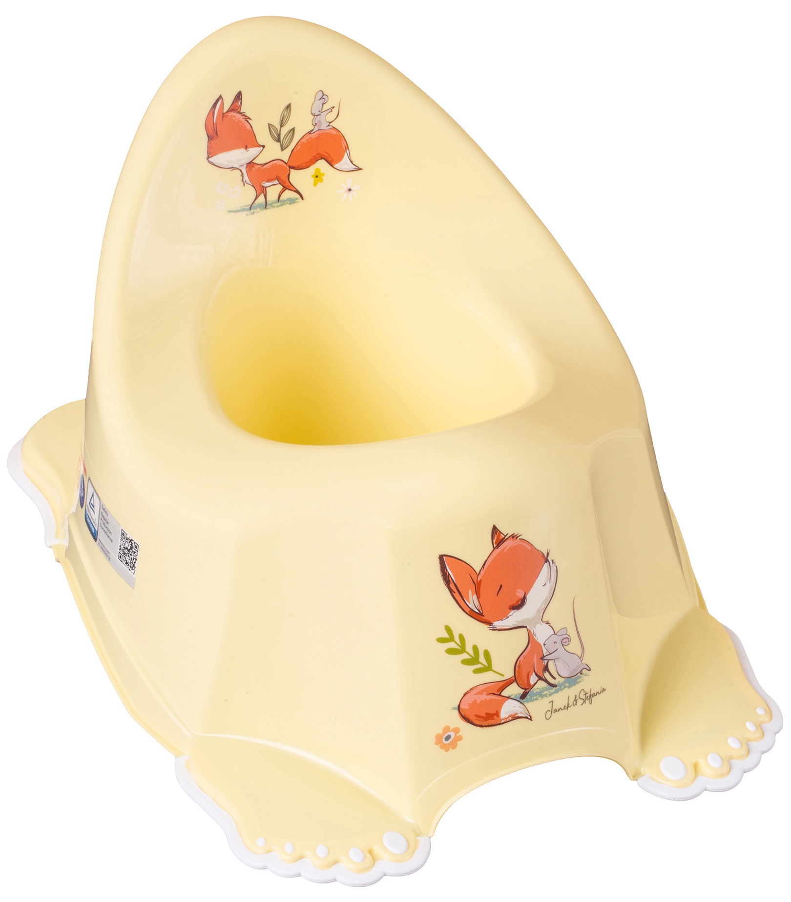 Oliță muzicală anatomică pentru bebeluşi Tega Baby - Poveste de pădure, Galbena