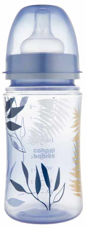 Biberon anti-colici pentru bebeluși Canpol - Easy Start, Gold, 240 ml, albastru