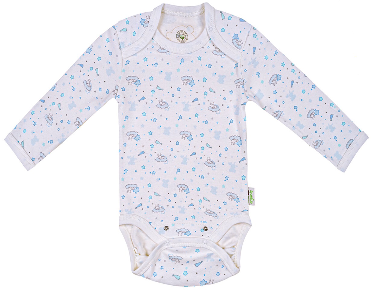 Body cu mânecă lungă Bio Baby - Bumbac organic, 74 cm, 6-9 luni