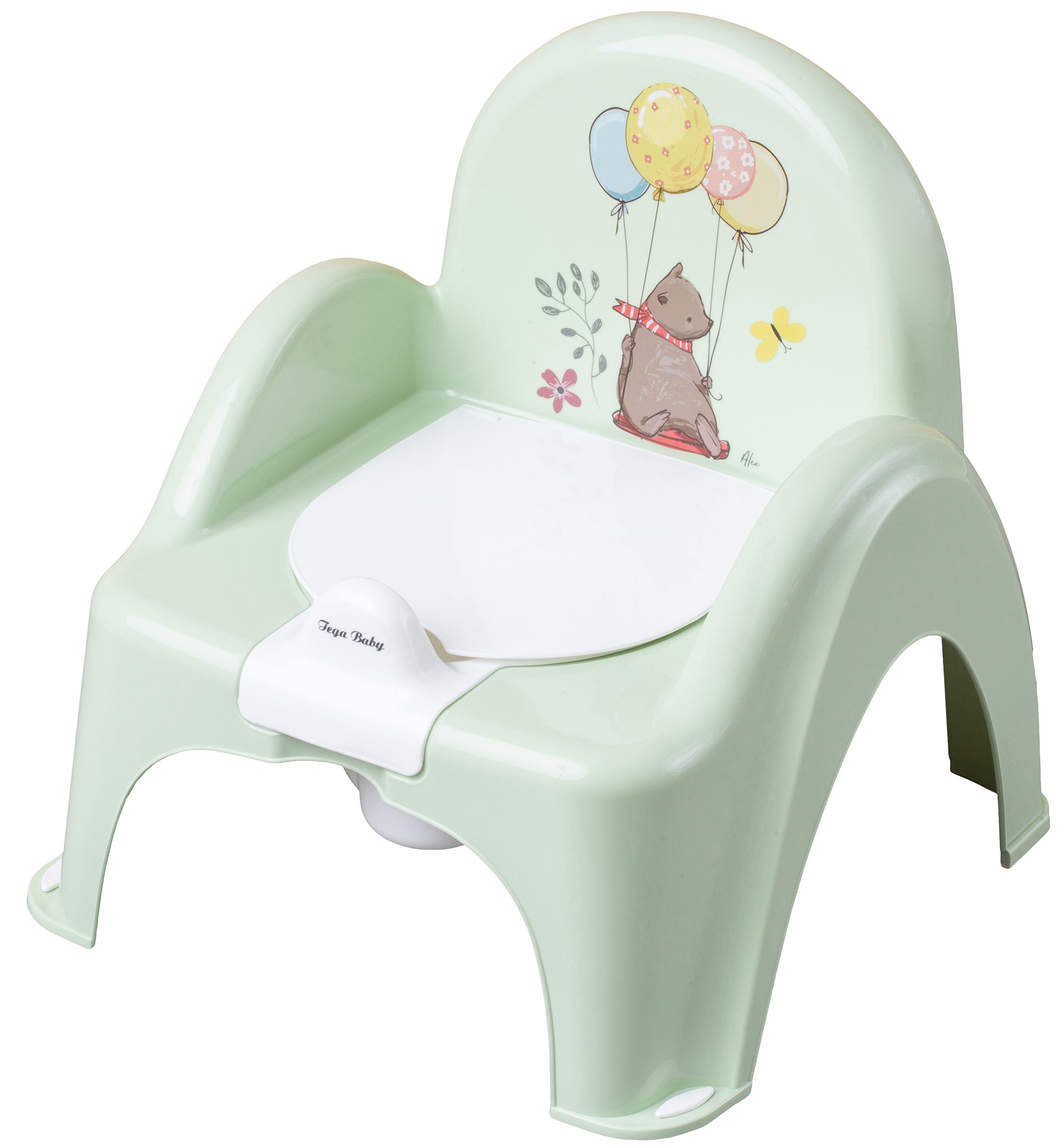 Oliță-scaun pentru bebeluşi Tega Baby - Povestea pădurii, verde