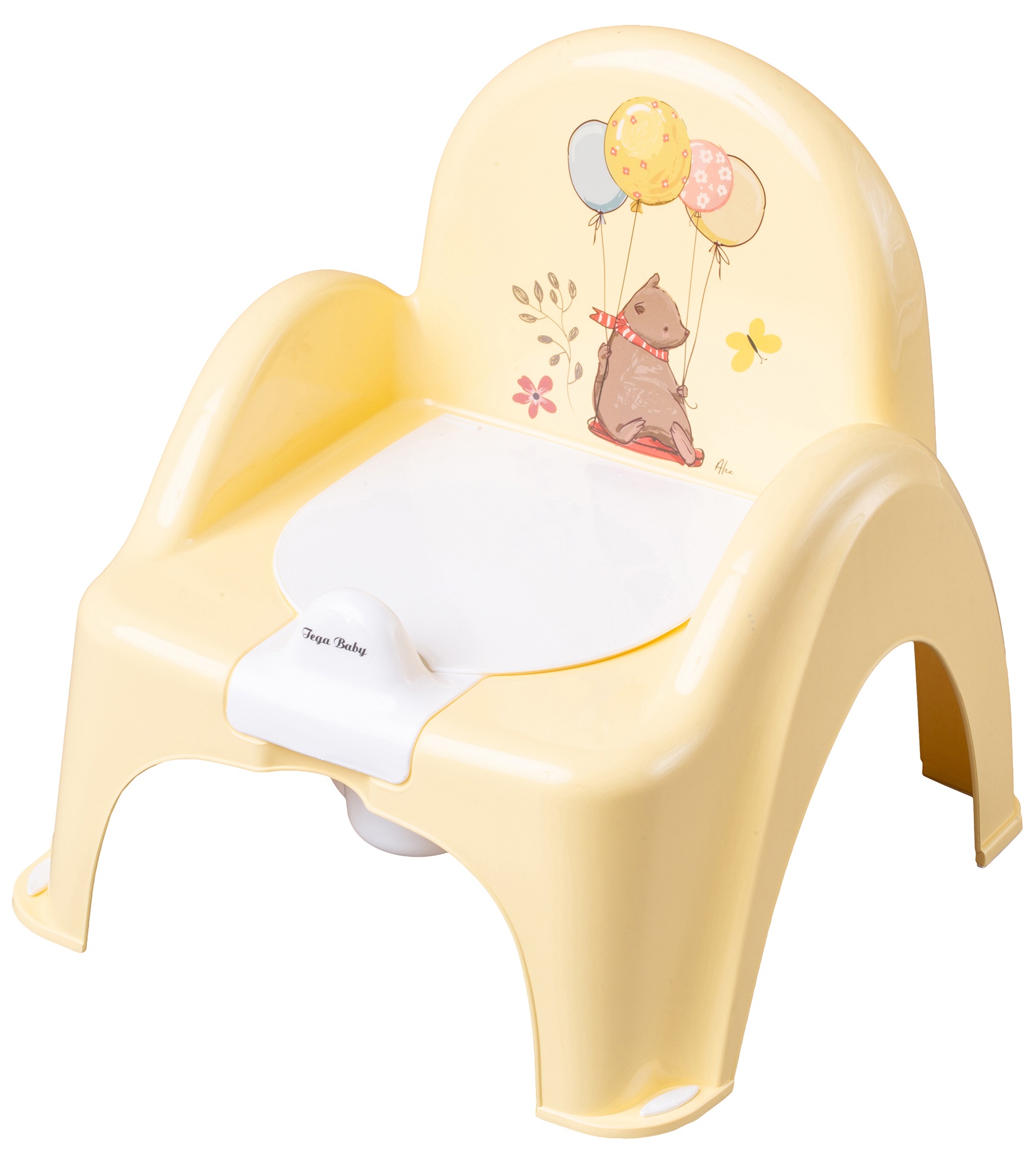 Oliță-scaun pentru bebeluşi Tega Baby - Povestea pădurii, galben