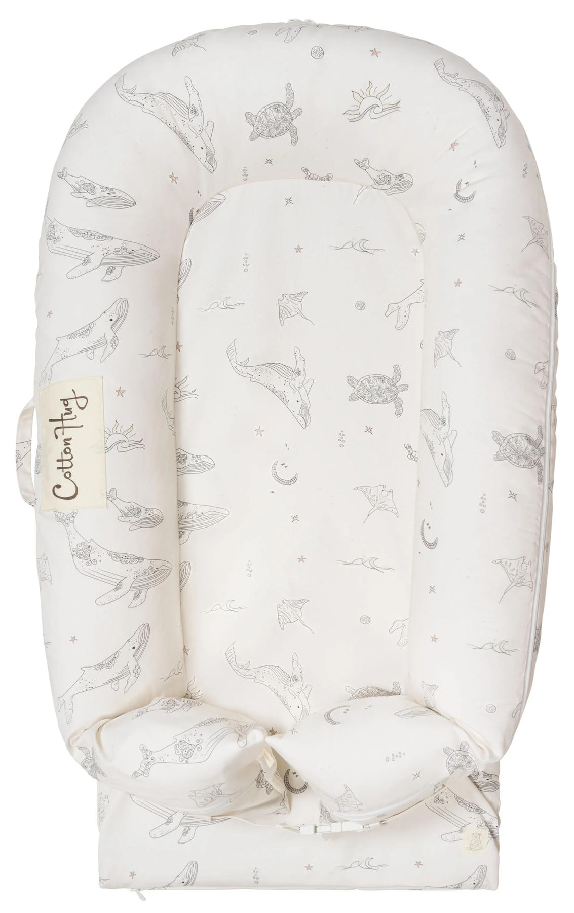 Cuib de bebeluși Cotton Hug - Ocean