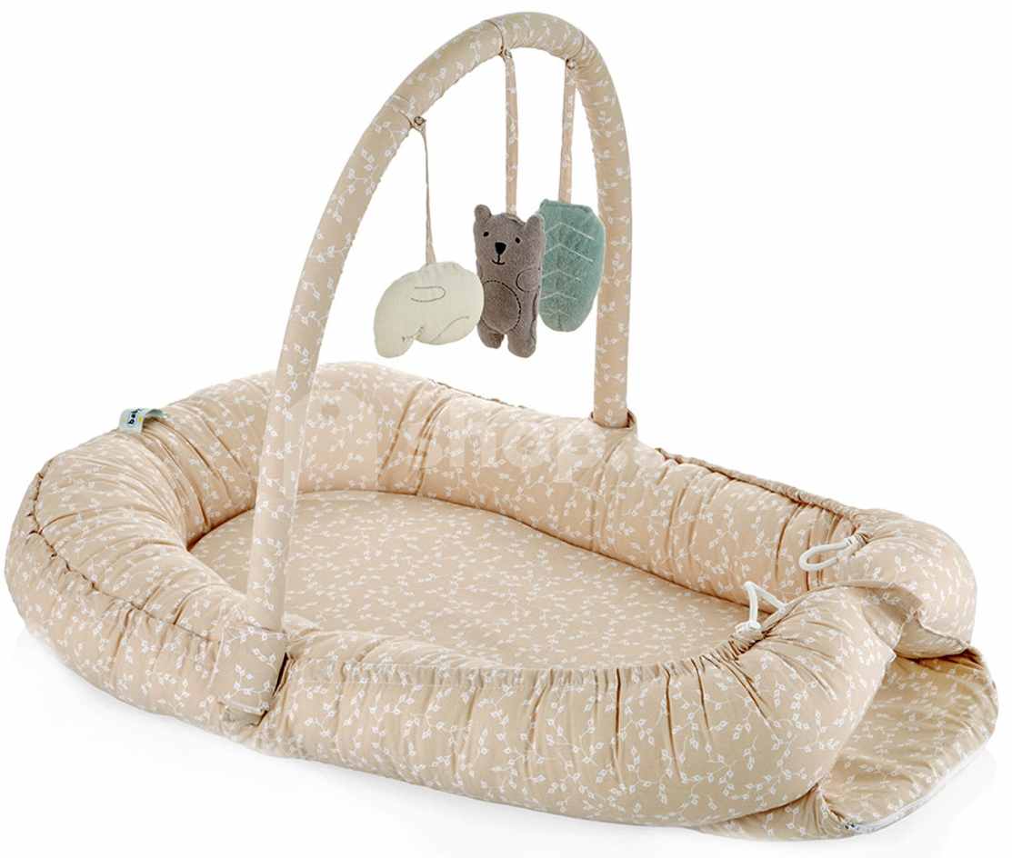 Cuib pentru bebeluși cu jucării BabyJem - Straw
