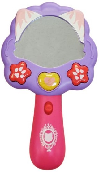 Oglindă muzicală pentru bebeluși Raya Toys – Pisică, violet