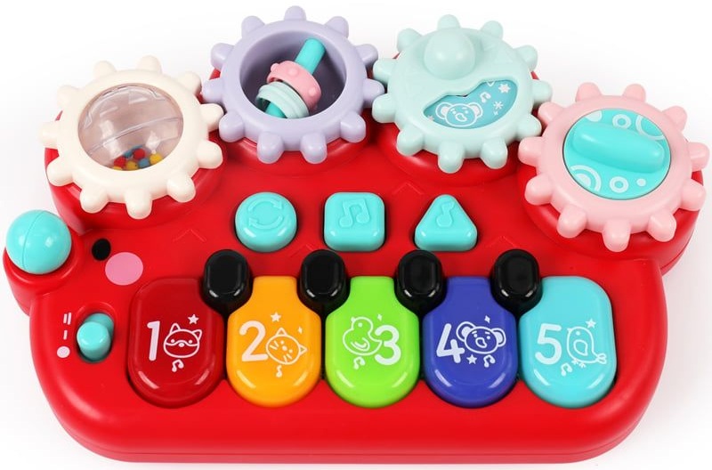 Pian muzical pentru bebeluși Raya Toys – Roșu