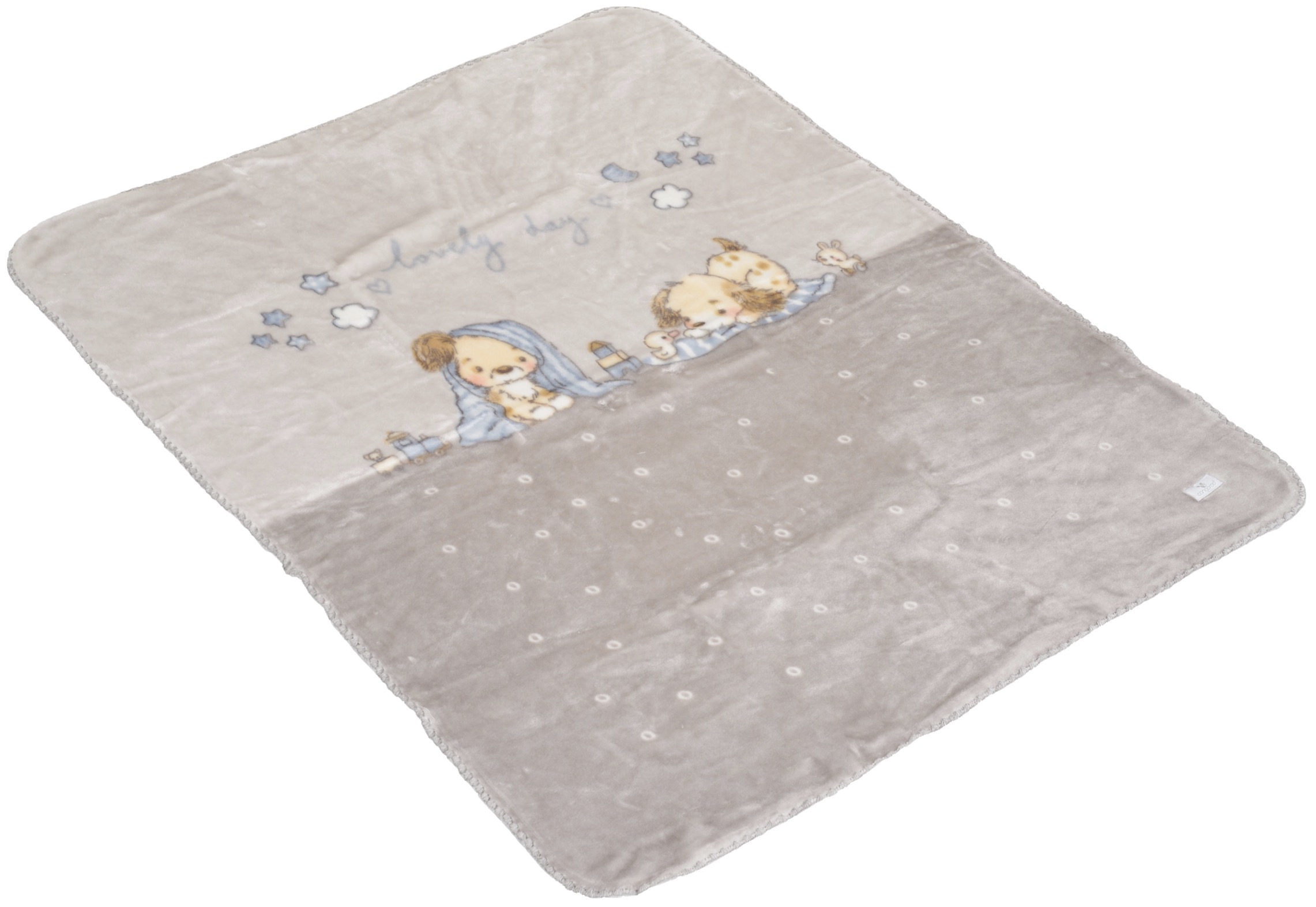 Pătură pentru bebeluși Cangaroo - Softy Lovely day, 110 х 140 cm, gri