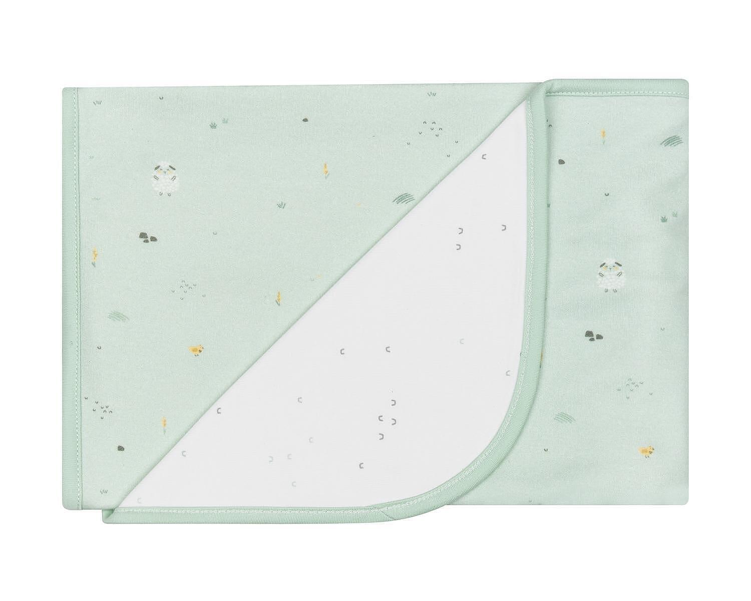 Pătură pentru bebeluși KikkaBoo Sleepy Sheep – 85 x 85 cm, verde