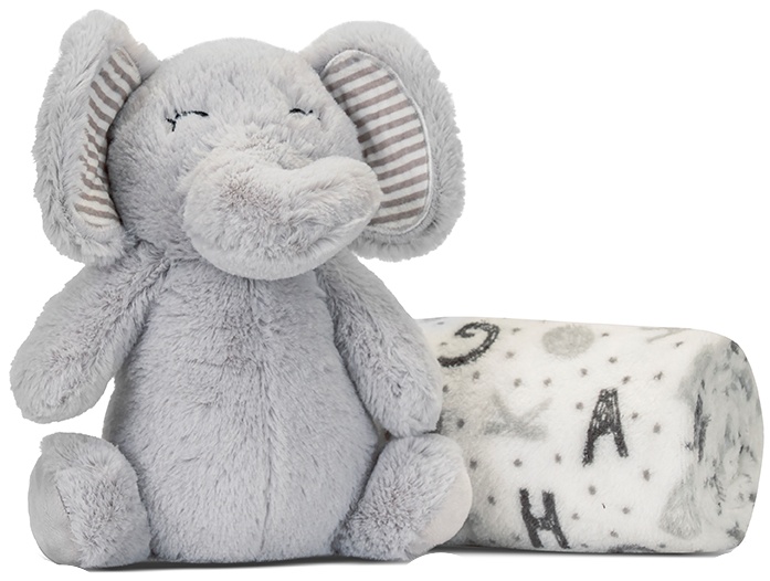 Pătură pentru bebeluși Lorelli - Nappy, 90 х 75 cm, elefant gri