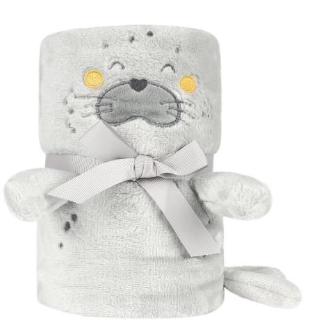 Pătură pentru bebeluși cu broderie 3D KikkaBoo - Seally Me