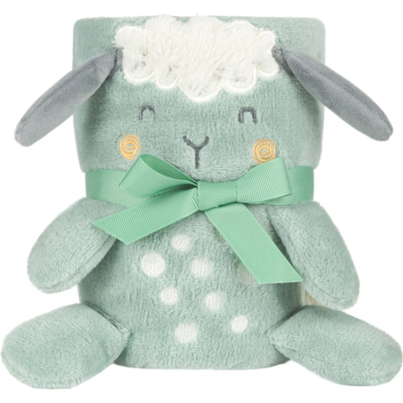 Păturică pentru bebeluși cu broderie 3D KikkaBoo - Sleepy Sheep