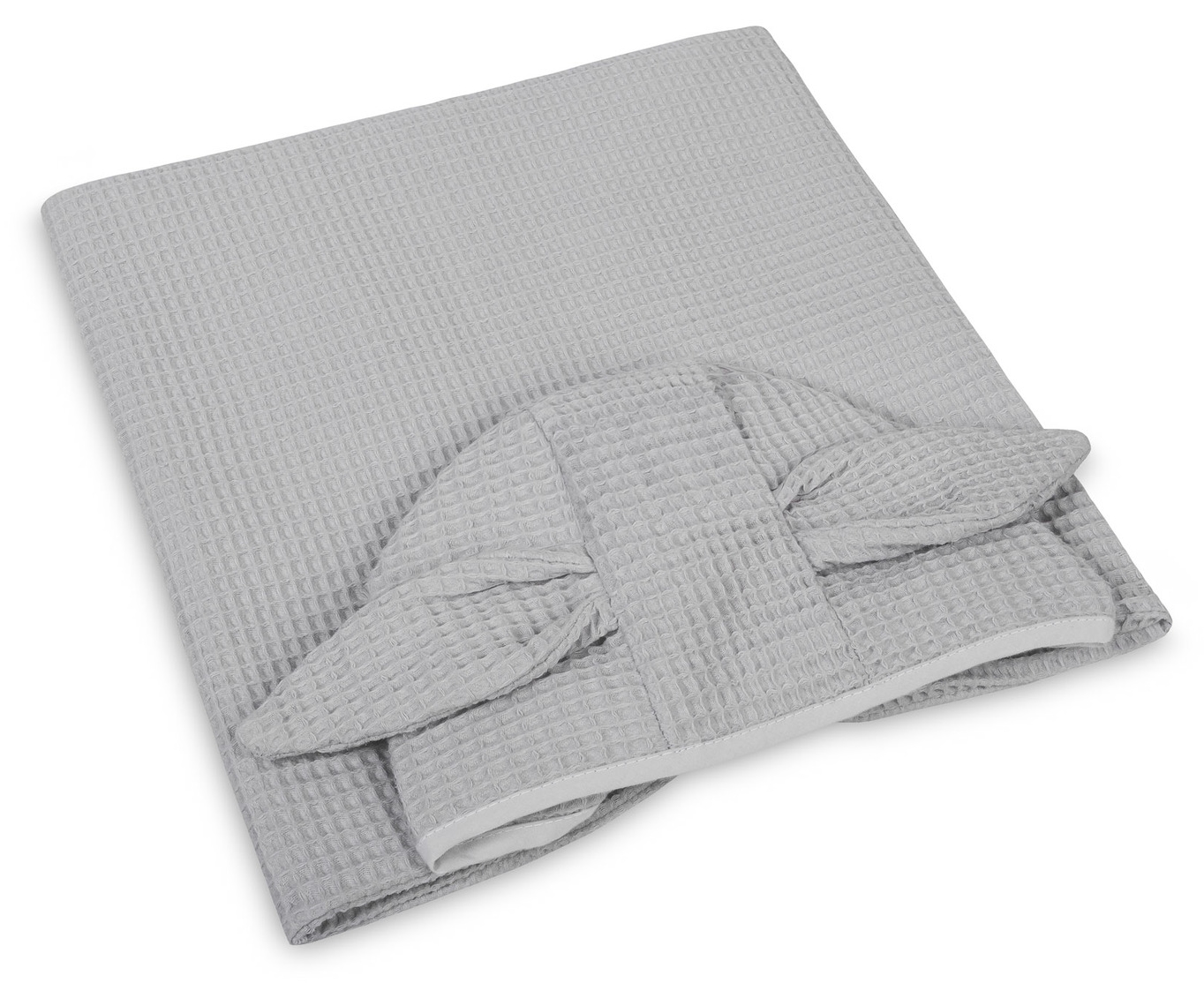 Poncho pentru bebeluș Sensillo - bumbac gofra, 70 x 60 cm, gri