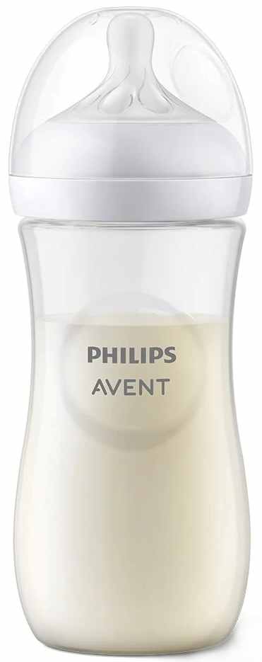 Biberon Natural Response, 3 luni +, tetina debit mediu, 330 ml, Philips Avent - imagine 2