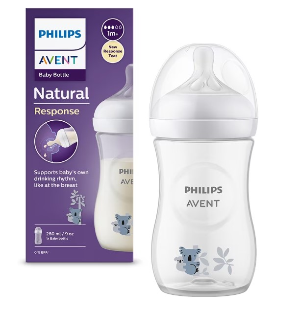 Biberon Natural Response, 1 luna +, 260 ml, Koala, Philips Avent - imagine 2