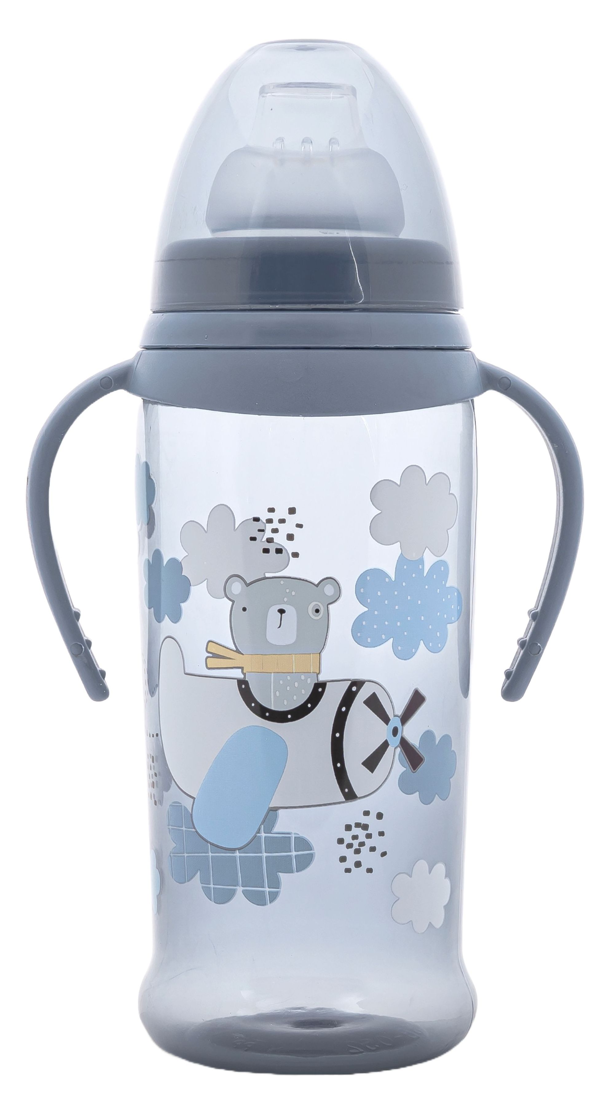 Biberon cu vârf moale Lorelli My Friend - 350 ml, Cameo Blue