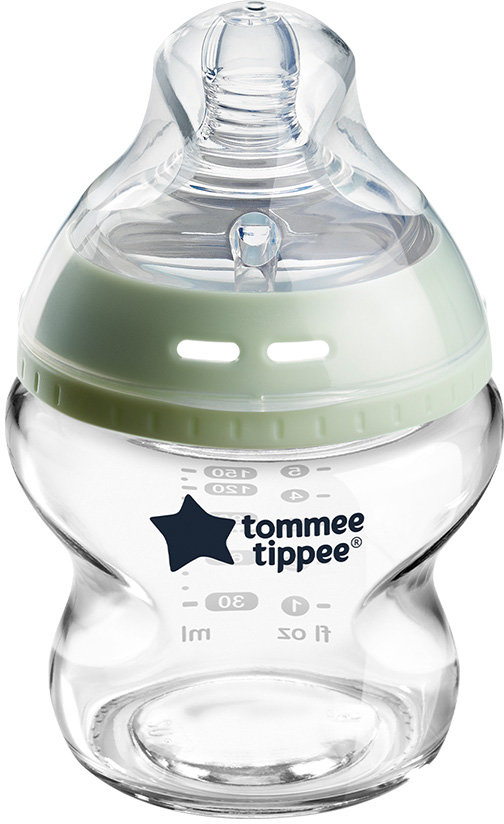 Biberon din sticla Philips Avent Natural, Easi Vent - 150 ml, cu tetina 1 picatura, flux lent