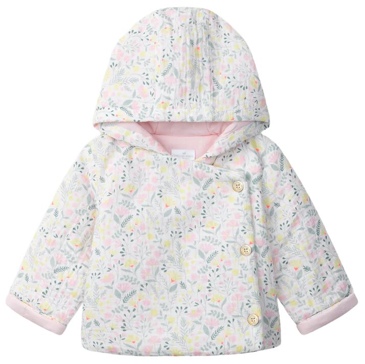 Geacă bebeluși cu glugă Sergent Major - Cu motiv floral, 1 m