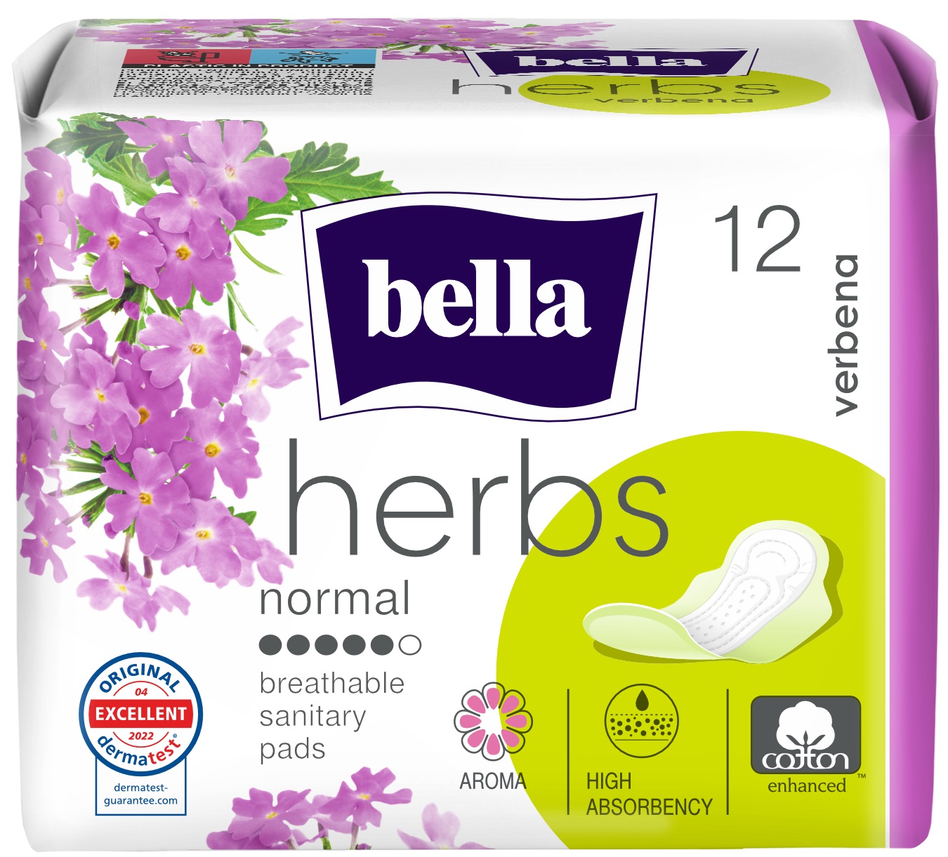 Bella Herbs  Absorbante pentru femei  Verbena, 12 buc.
