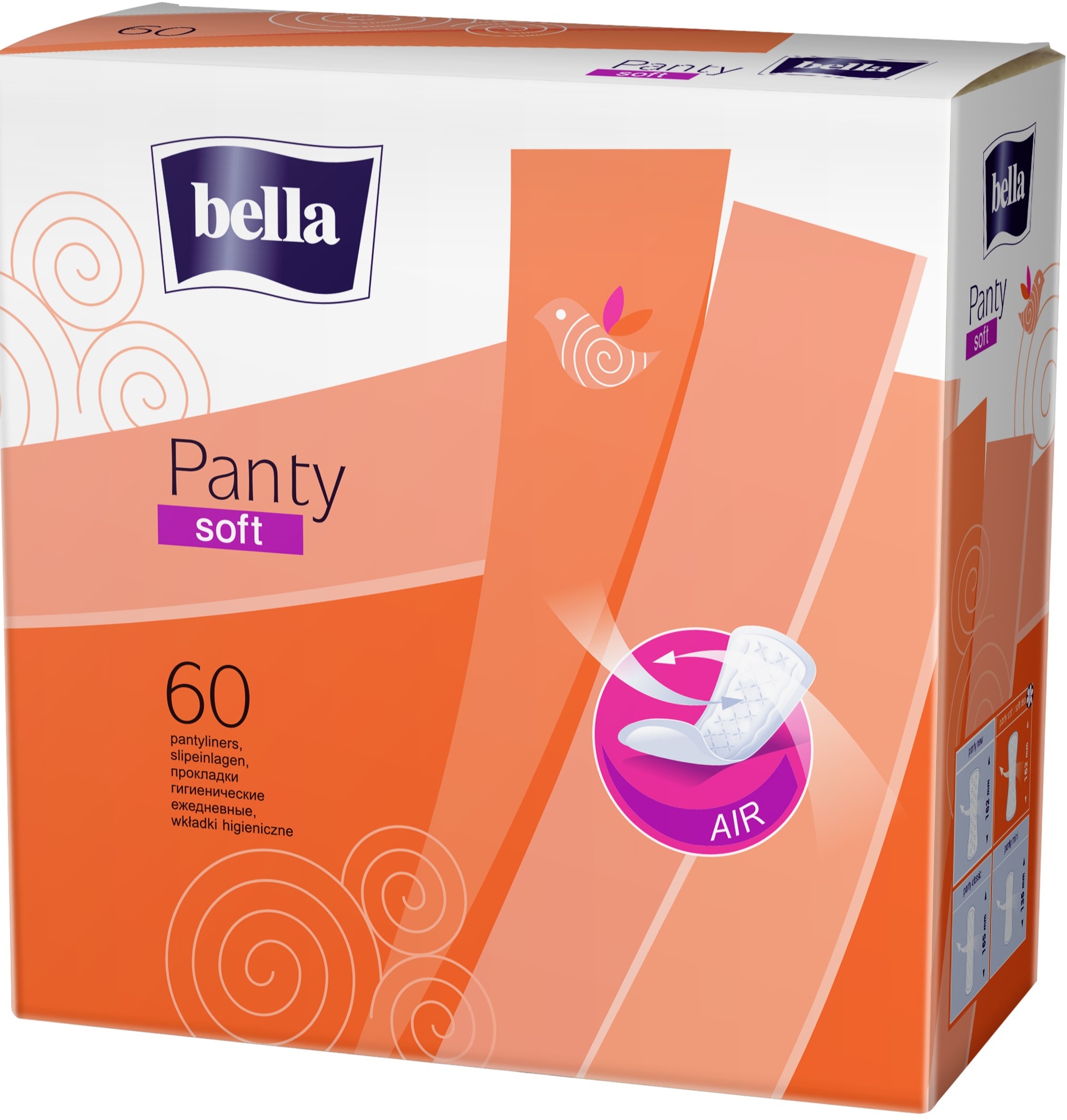 Bella Panty Absorbante igienice zilnice pentru femei, Soft, 60 buc