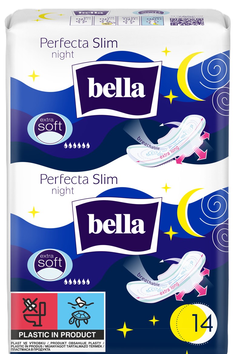 Bella Perfecta Absorbante de noapte Slim, 14 buc