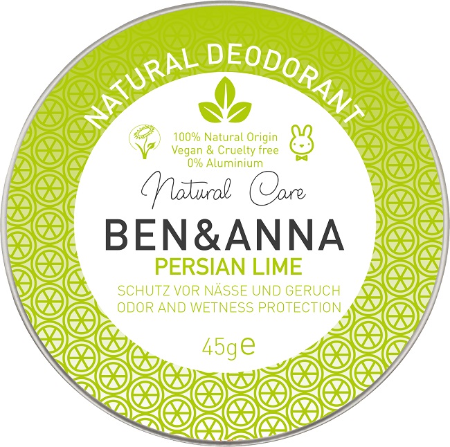 Ben &amp; Anna Cremă deodorantă naturală Persian Lime, 45 g