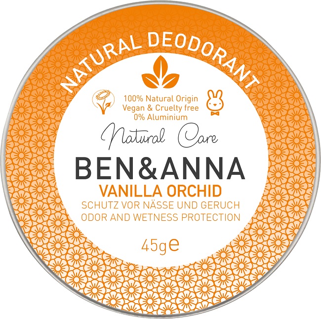 Ben & Anna Crema deodorantă naturală Vanilla Orchid, 45 g