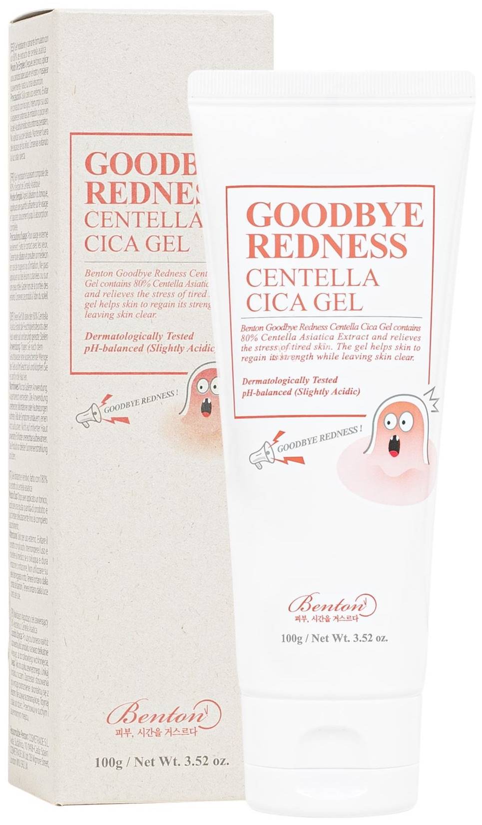 Benton Goodbye Redness Gel liniștitor de față Centella, 100 g