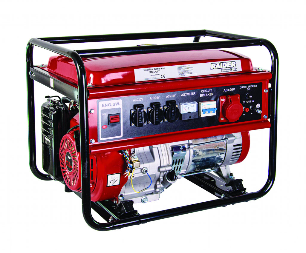 Generator pe benzină Raider - RD-GG07, 5 kW, 230/380V