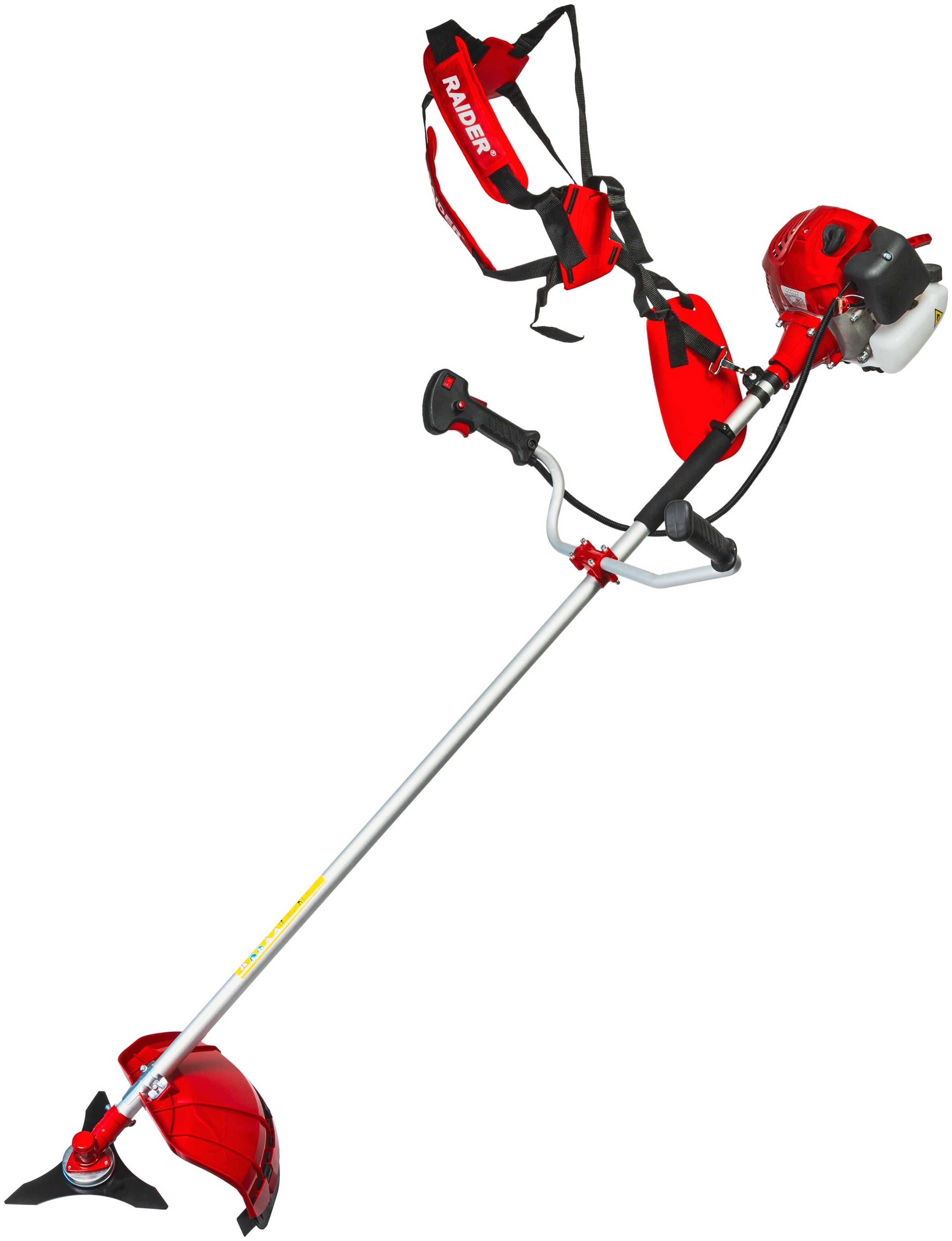Mașină de tuns iarba pe benzină cu disc lamă, cablu și ham Raider - RD-GBC27 2К, 2200W, 44 cm