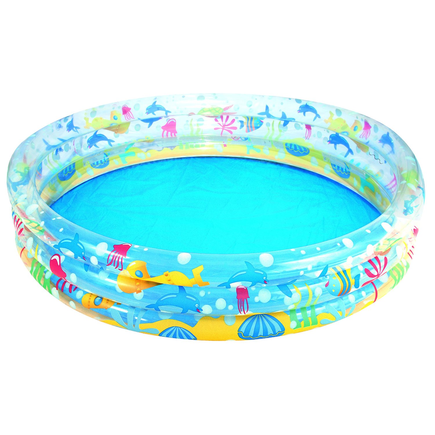 Piscina gonflabila pentru copii cu 3 inele Bestway - Fundul marii