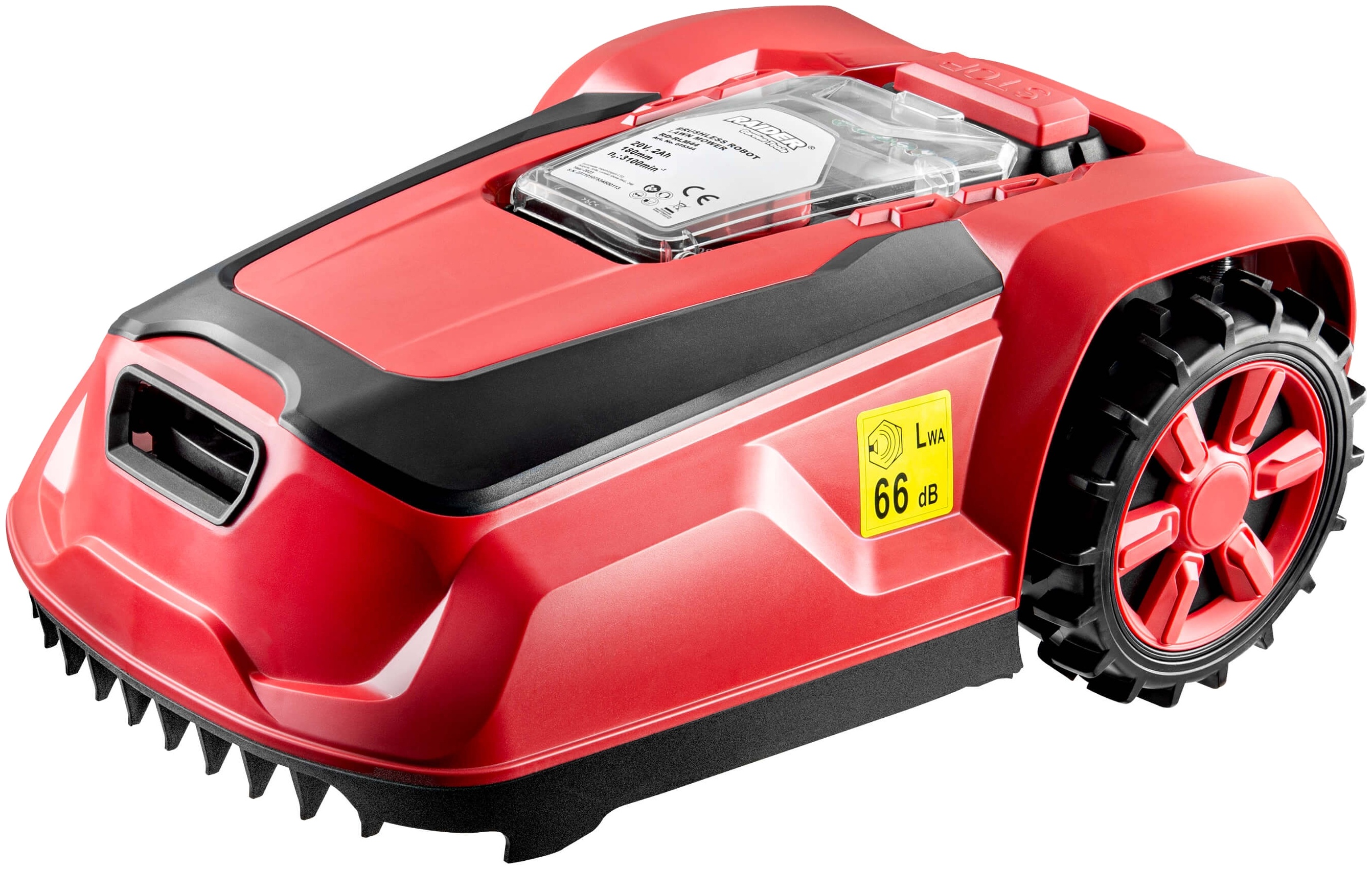 Mașină de tuns iarba robotizată fără perii Raider - RD-RLM44, 20V, 2Ah, 400m2, 180 mm