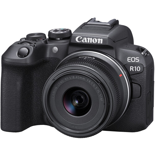 Cameră fără oglindă Canon - EOS R10, RF-S 18-45 IS STM, Black