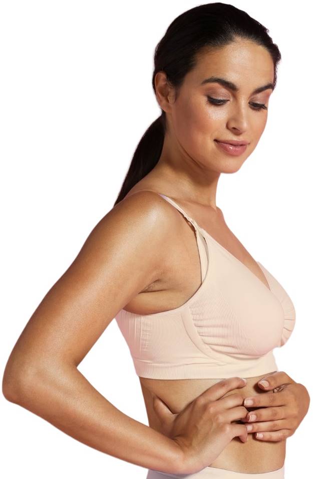 Sutien pentru alăptare fără cusături Carriwell - Carri-Gel Support, mărimea XL, bej
