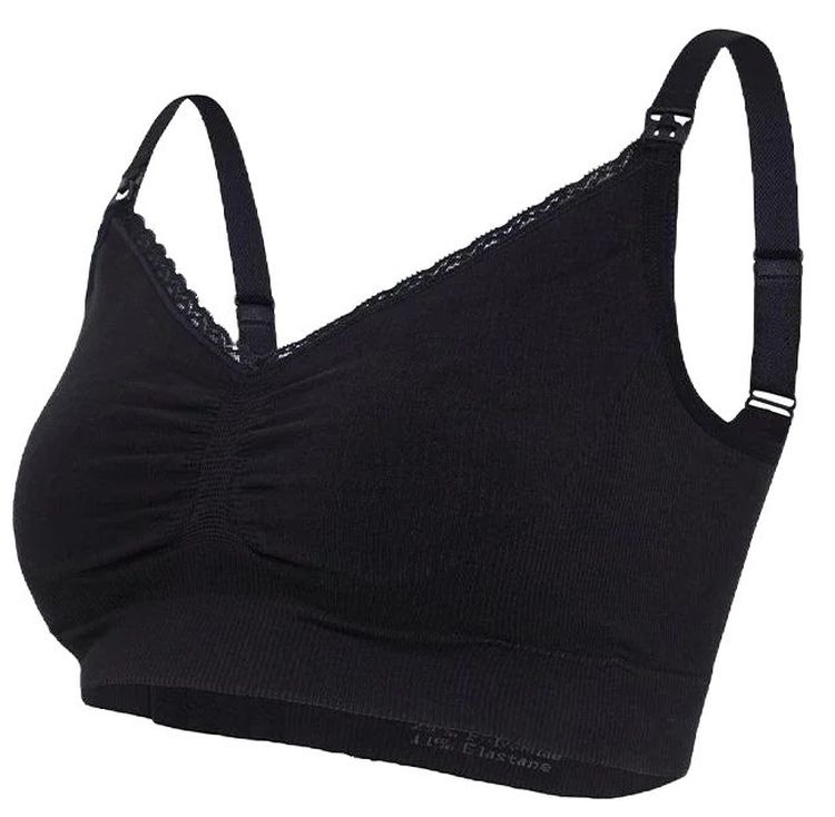 Sutien de alăptare fără cusături Carriwell - Organic Maternity, mărimea S, negru